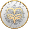 Stříbrná mince 1 Oz Celebrate love 2025 Zlaceno