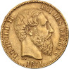Zlatá mince 20 Frank Belgie Leopold II různé roky (1867 -1882)